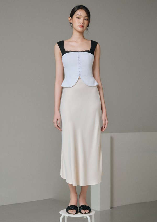 Naomi Midi Skirt - Champagne Naomi Midi Skirt - Champagne