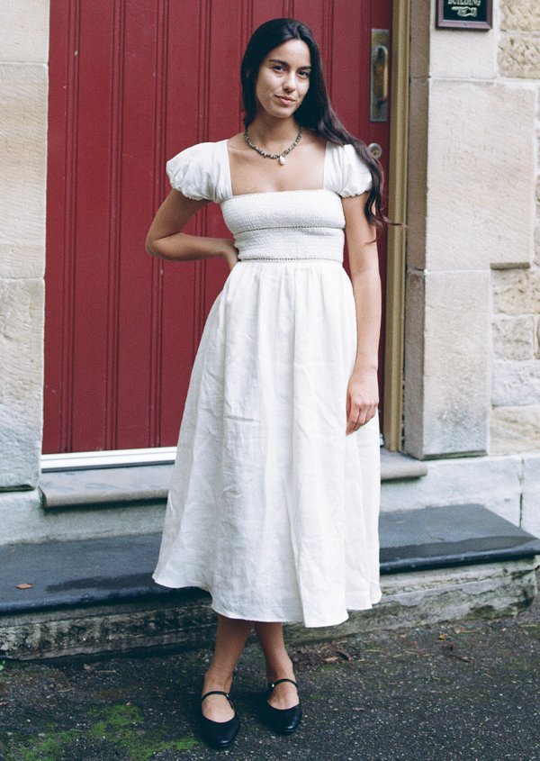 Jackie Midi Dress - Ivory