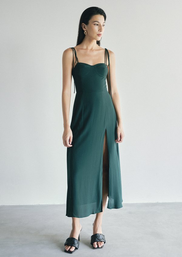 Kourtney Midi Dress - Emerald Green | Caramel Monster