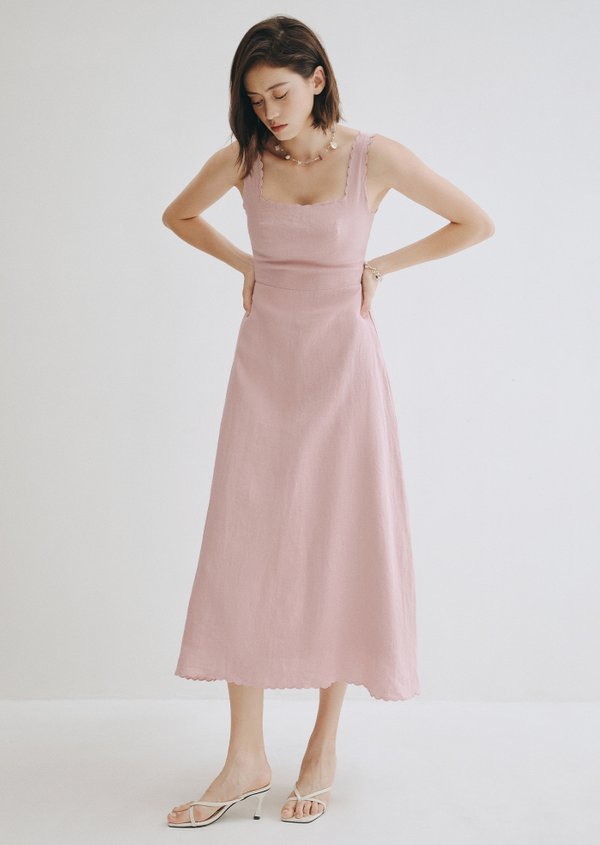 Amandie Midaxi Dress - Powder