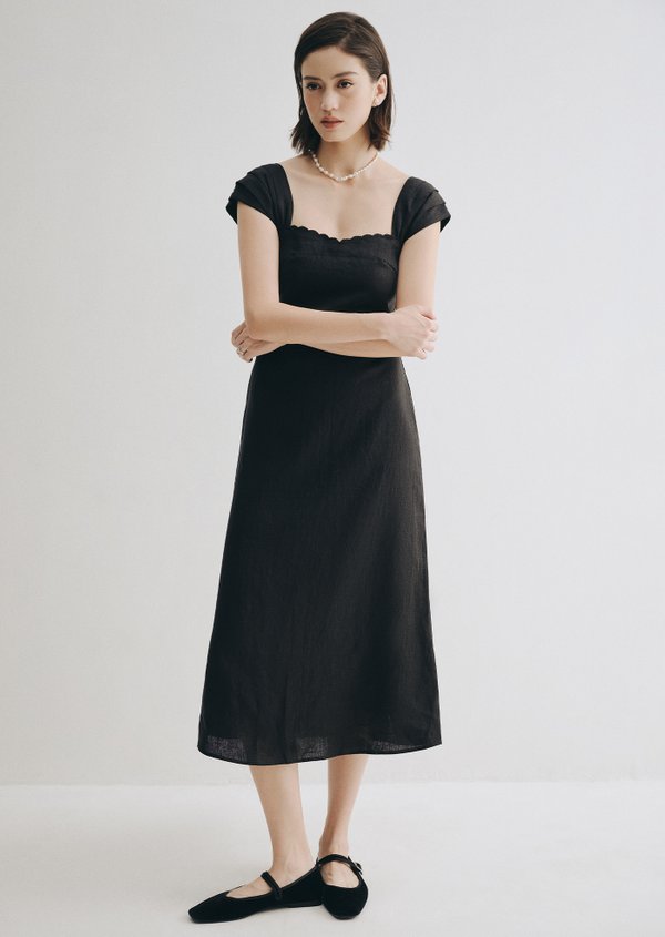 Alyssa Midi Dress - Black