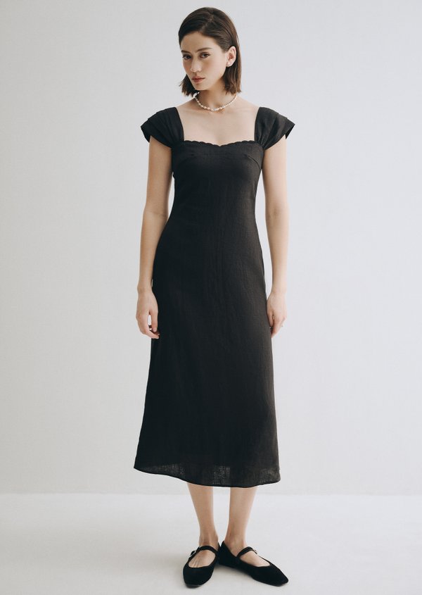 Alyssa Midi Dress - Black
