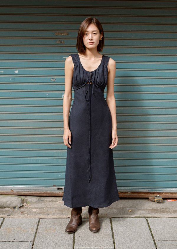 Hannah Midi Dress - Deep Blue Hannah Midi Dress - Deep Blue