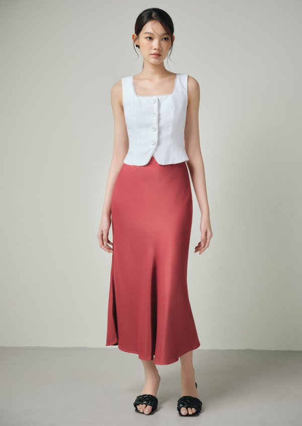 Naomi Midi Skirt - Wine Naomi Midi Skirt - Wine