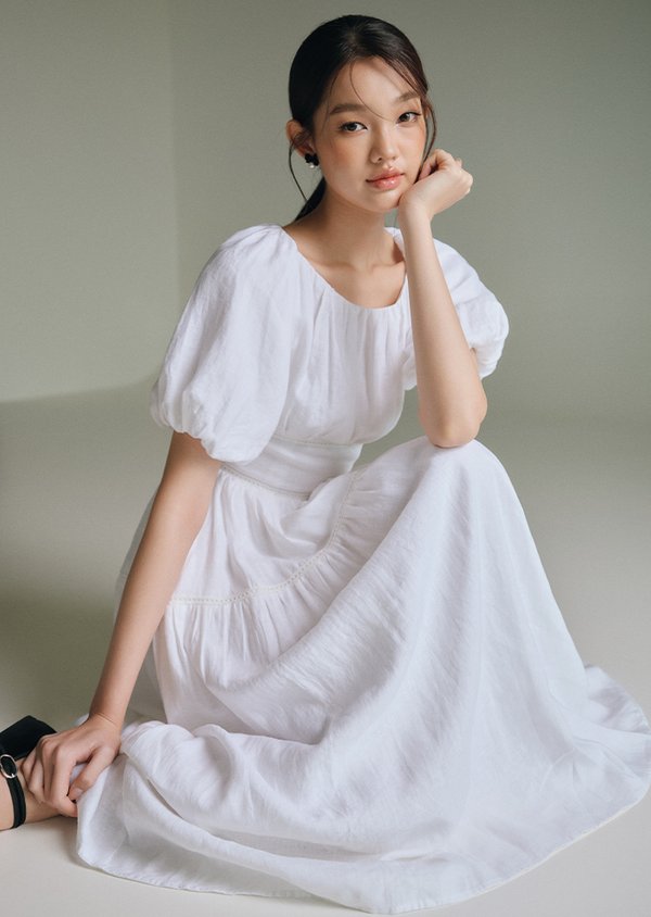 Moda Midaxi Dress - White Moda Midaxi Dress - White