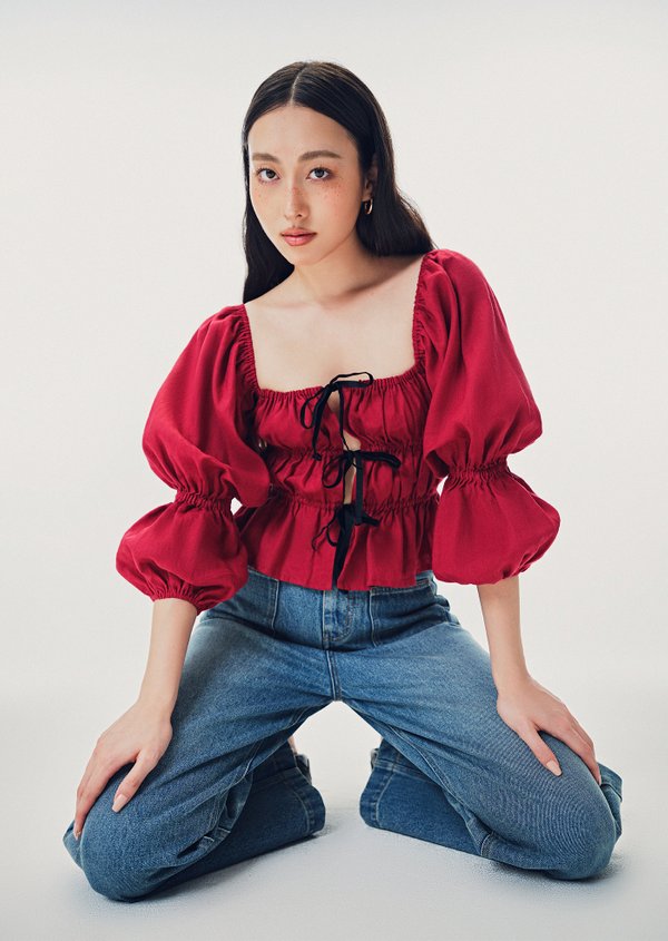 Amanda Top - Burgundy Amanda Top - Burgundy