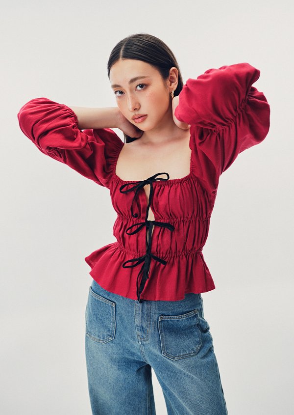 Amanda Top - Burgundy Amanda Top - Burgundy