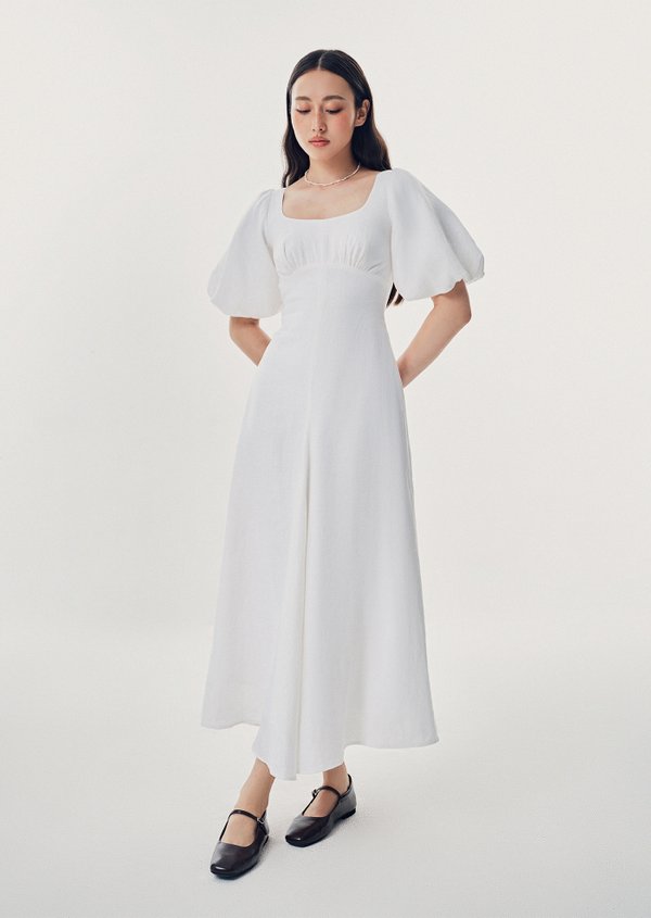 Poppy Midaxi Dress - White Poppy Midaxi Dress - White
