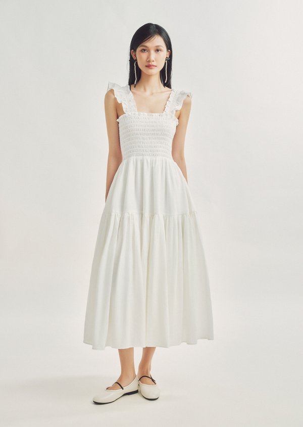Hilton Midi Dress - White