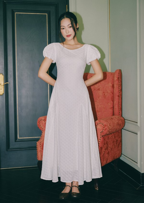 Lena Midaxi Dress - White