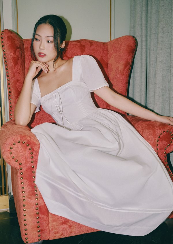 Lara Midi Dress - White Lara Midi Dress - White