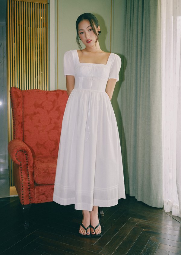Lara Midi Dress - White Lara Midi Dress - White