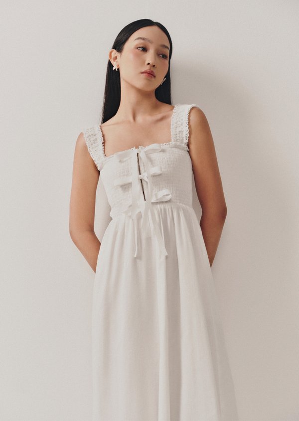 Bridgerton Midi Dress - White