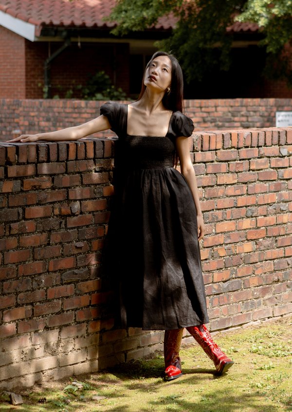 Jackie Midi Dress - Black