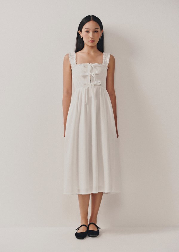 Bridgerton Midi Dress - White