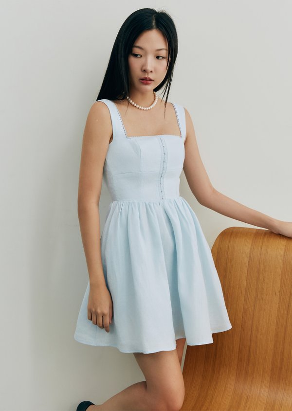 Julian Mini Dress - Baby Blue