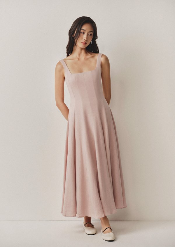 Nadia Midaxi Dress - Powder