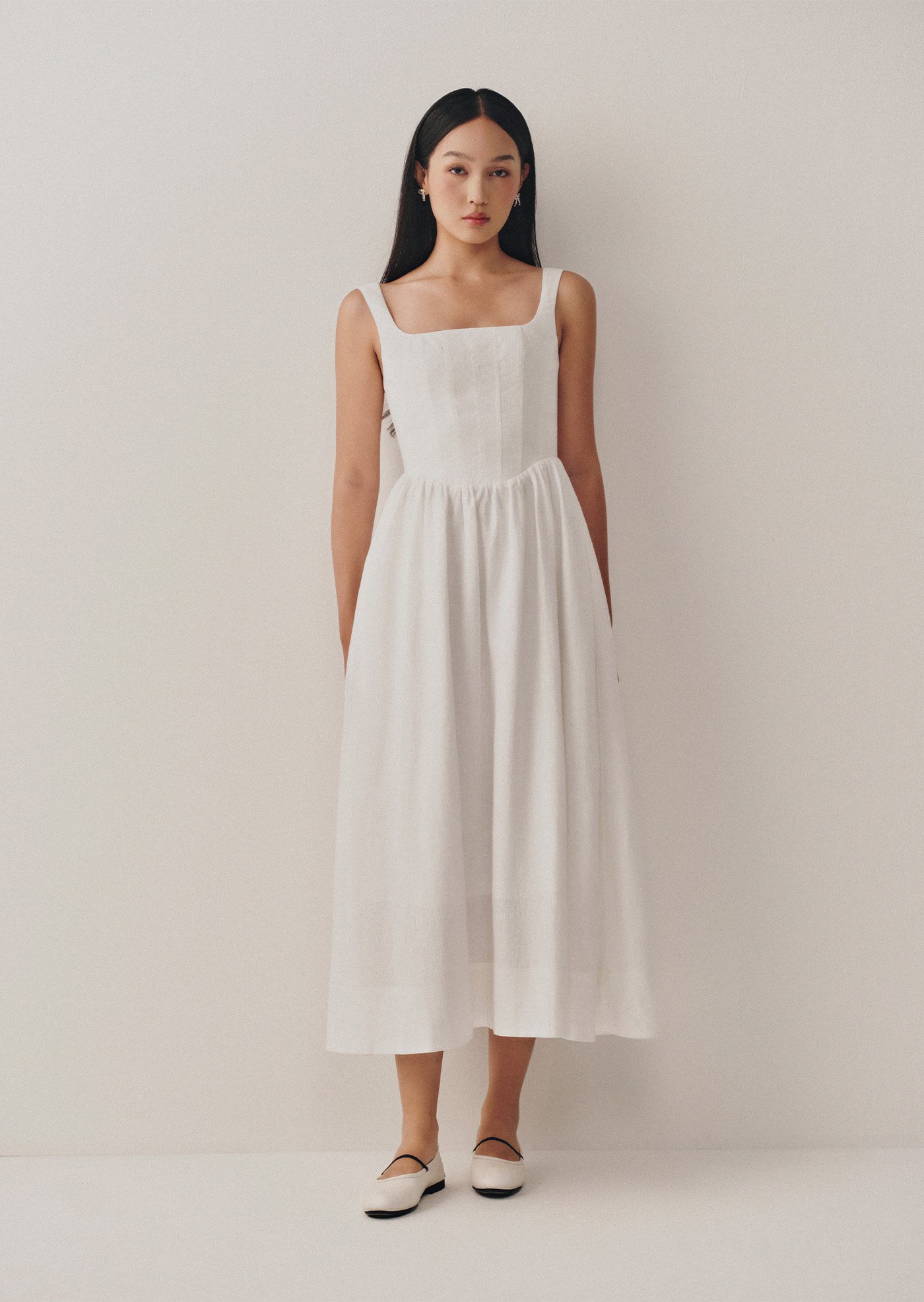Sabrina white dress online