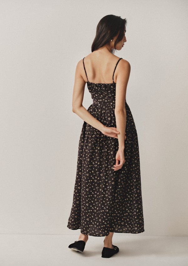 Eleanor Maxi Dress - Midnight Daffodil