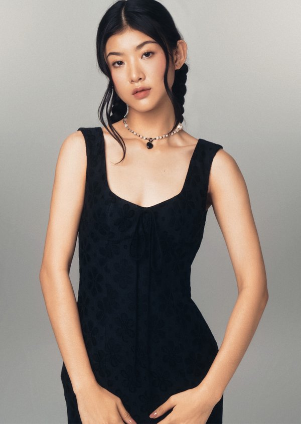 Bella Midi Dress - Black