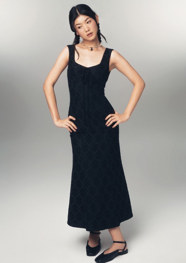 Bella Midi Dress - Black