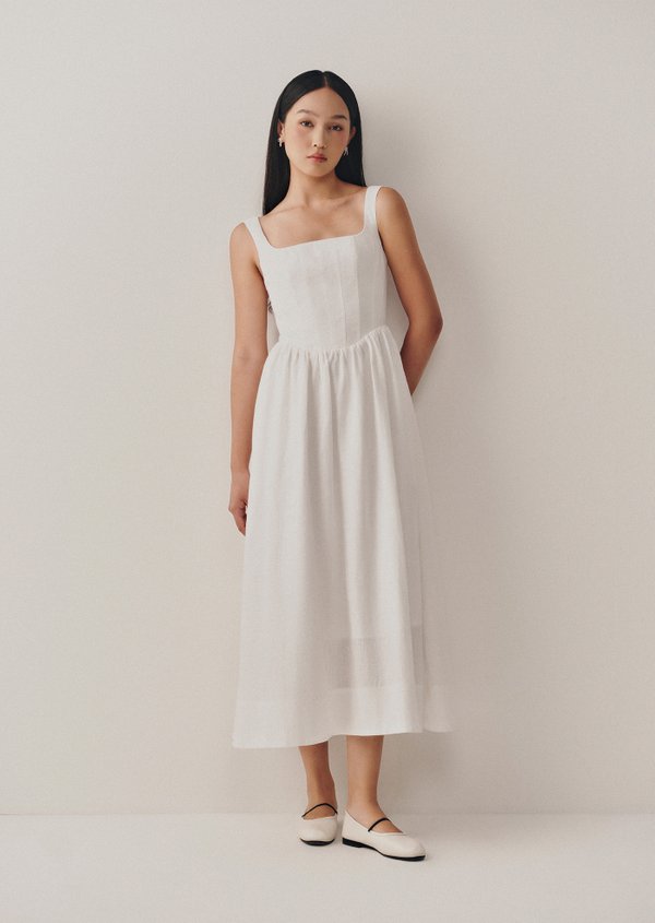 Sabrina Midaxi Dress - White