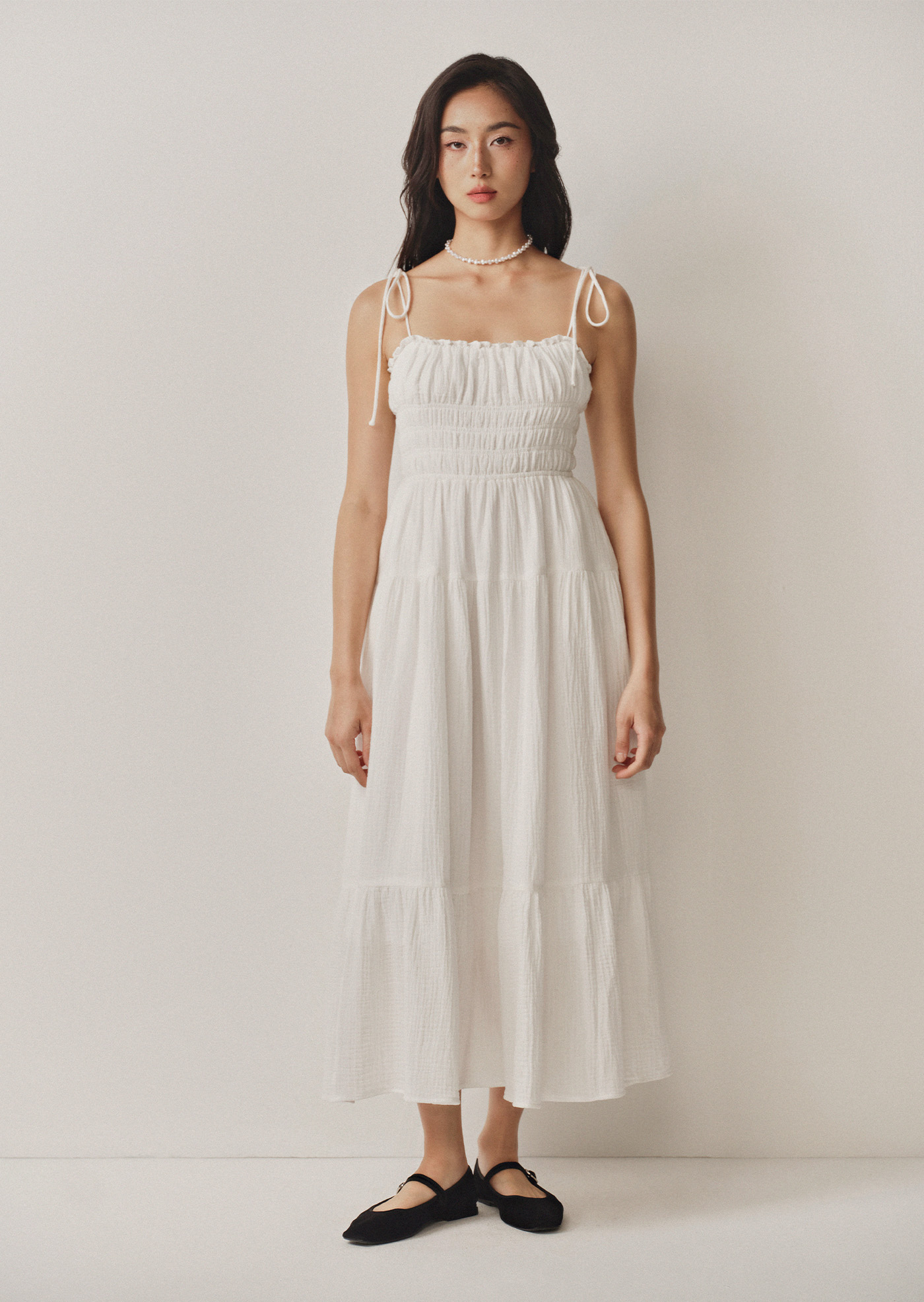 Dawn Midaxi Dress - White | Caramel Monster