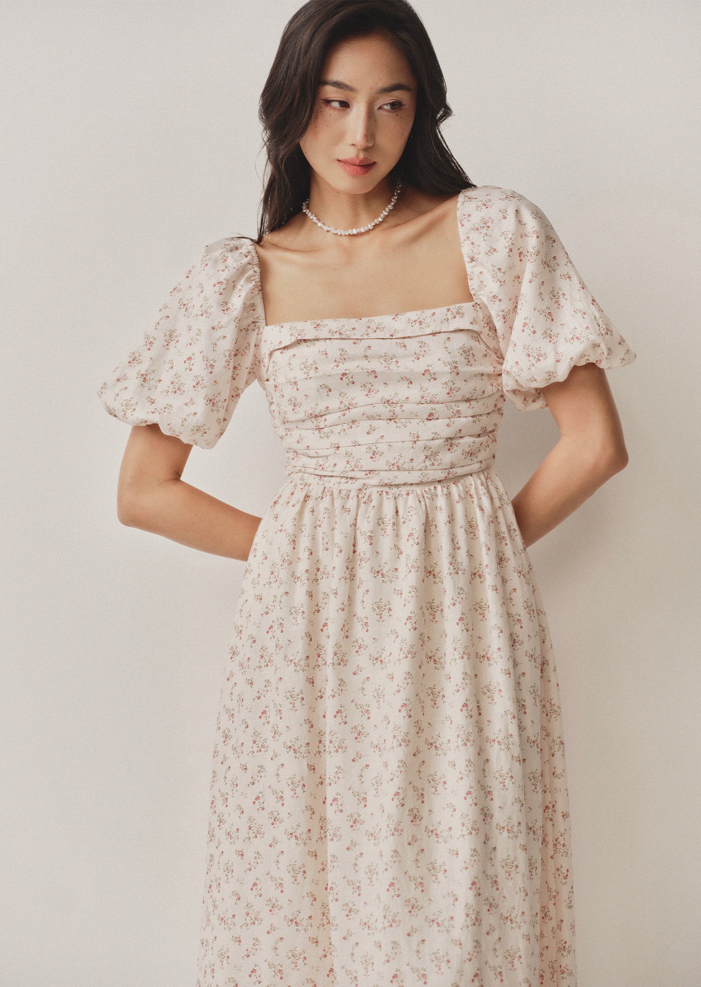 Kourtney Midi Dress - Wild Prune In Daylight | Caramel Monster
