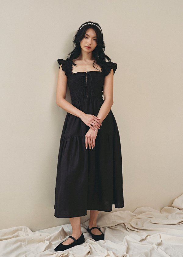 Hilton Midi Dress - Black