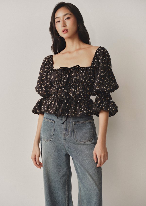 Amanda Top - Midnight Daffodil