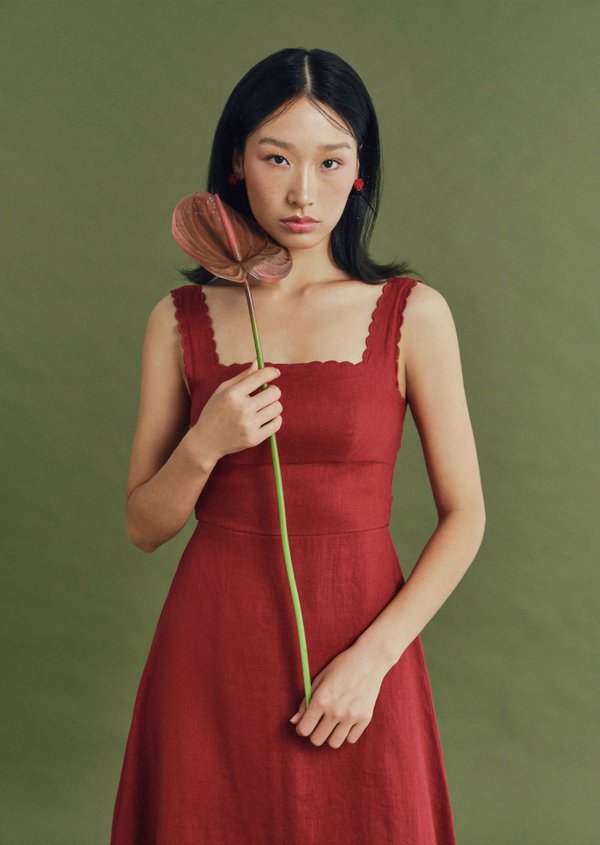 Amandie Midaxi Dress - Burgundy Amandie Midaxi Dress - Burgundy