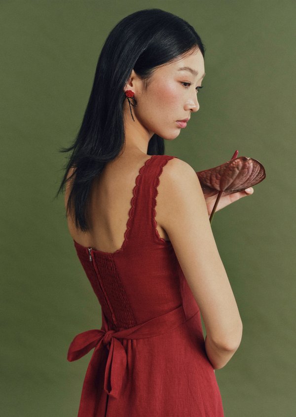 Amandie Midaxi Dress - Burgundy Amandie Midaxi Dress - Burgundy