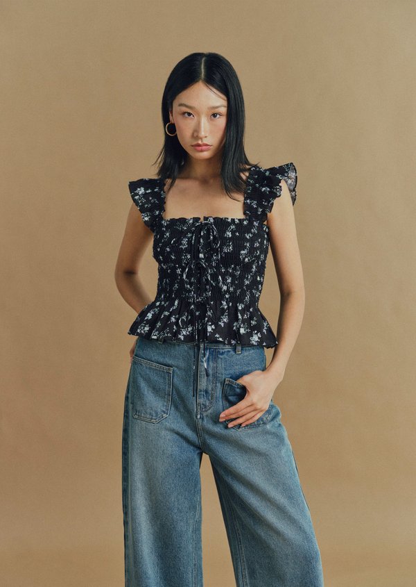 Hilary Top - Obsidian Hilary Top - Obsidian