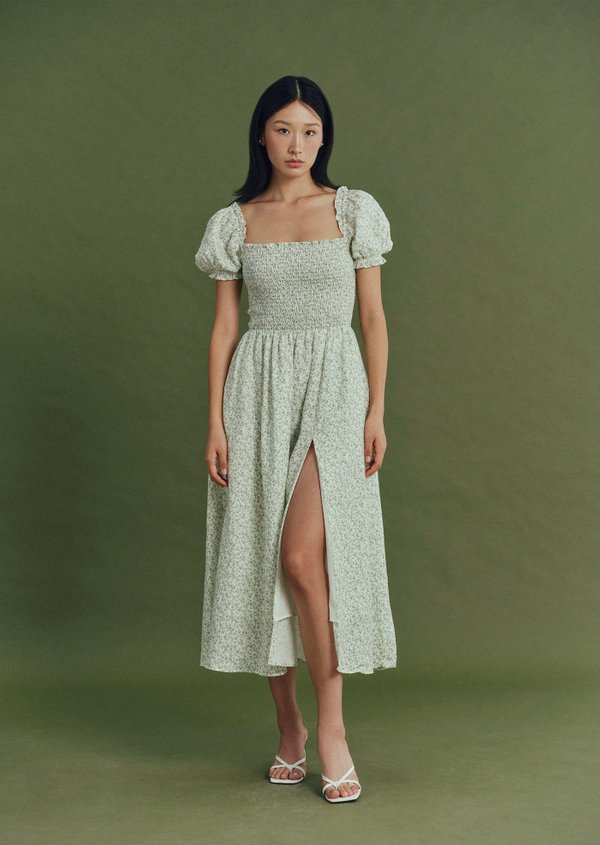 Quinn Midi Dress - Wild Prune In Sage Quinn Midi Dress - Wild Prune In Sage