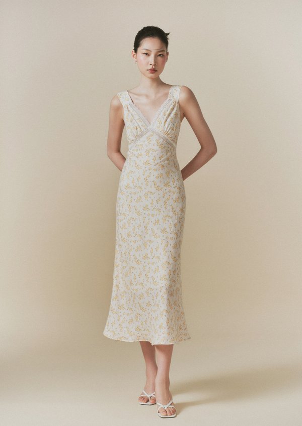 Madonna Midaxi Dress - Gold Crest Madonna Midaxi Dress - Gold Crest