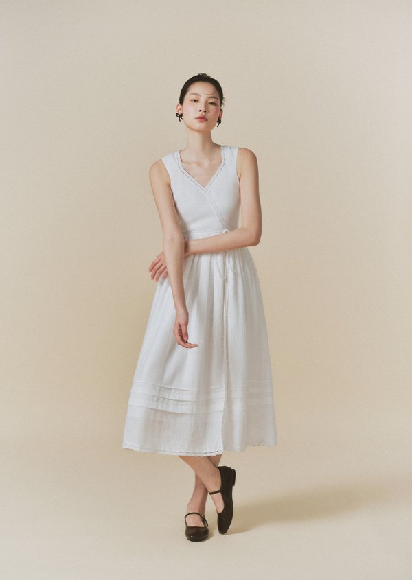 Opal Midi Dress - White