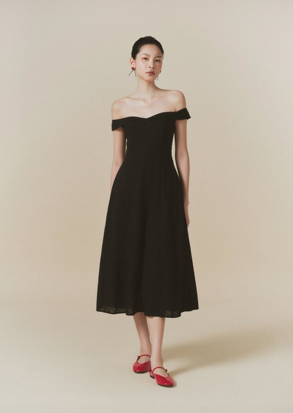 Rouge Midi Dress - Black