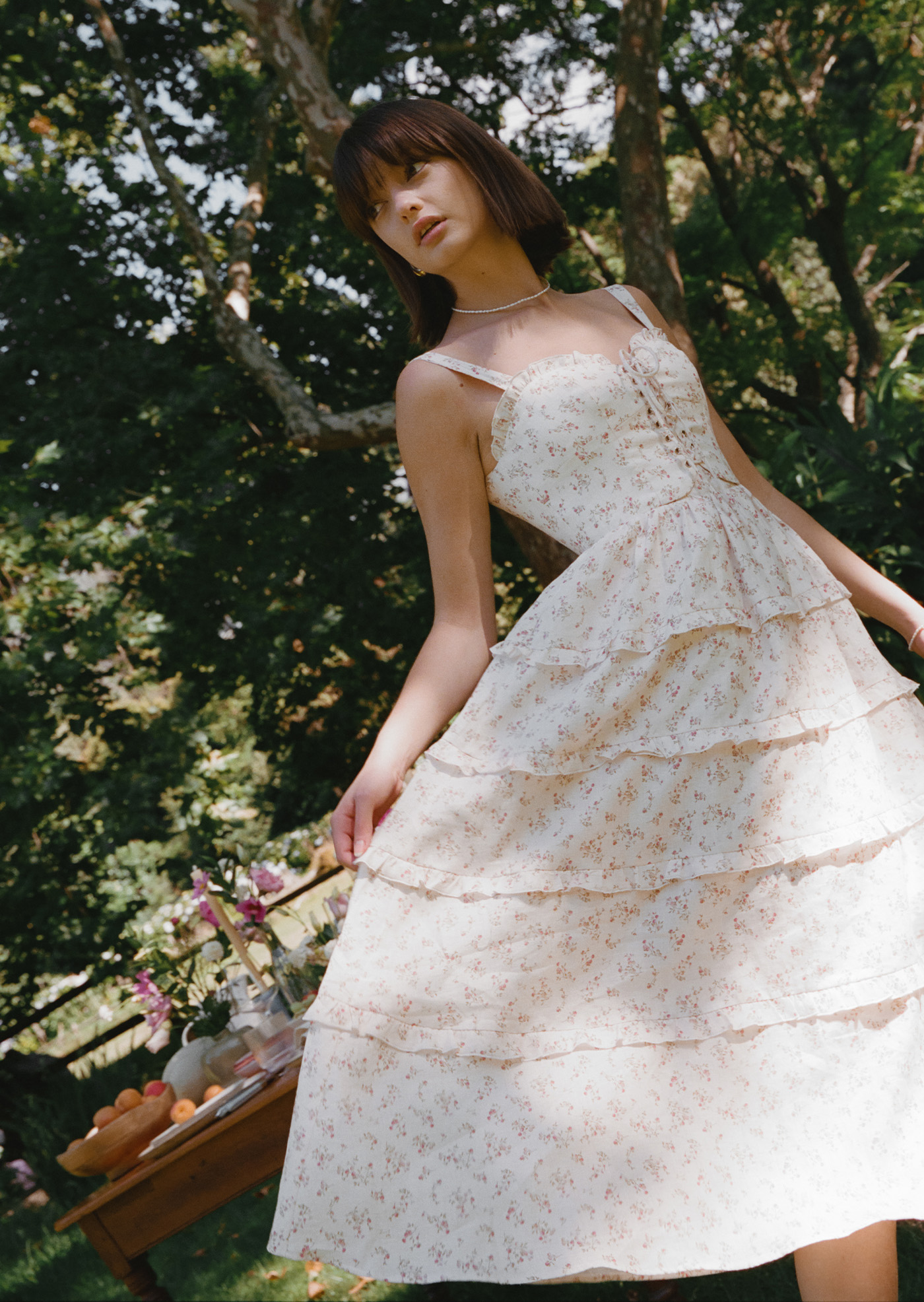 Madison Midi Dress - Wild Prune In Daylight | Caramel Monster