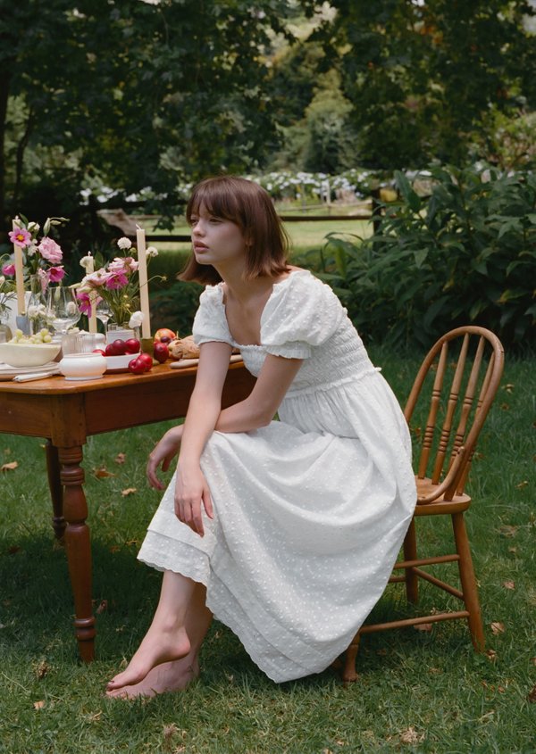 Kenny Midi Dress - White