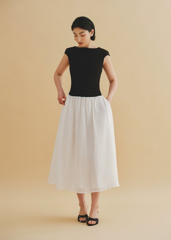 Seine Midaxi Dress - Black/White
