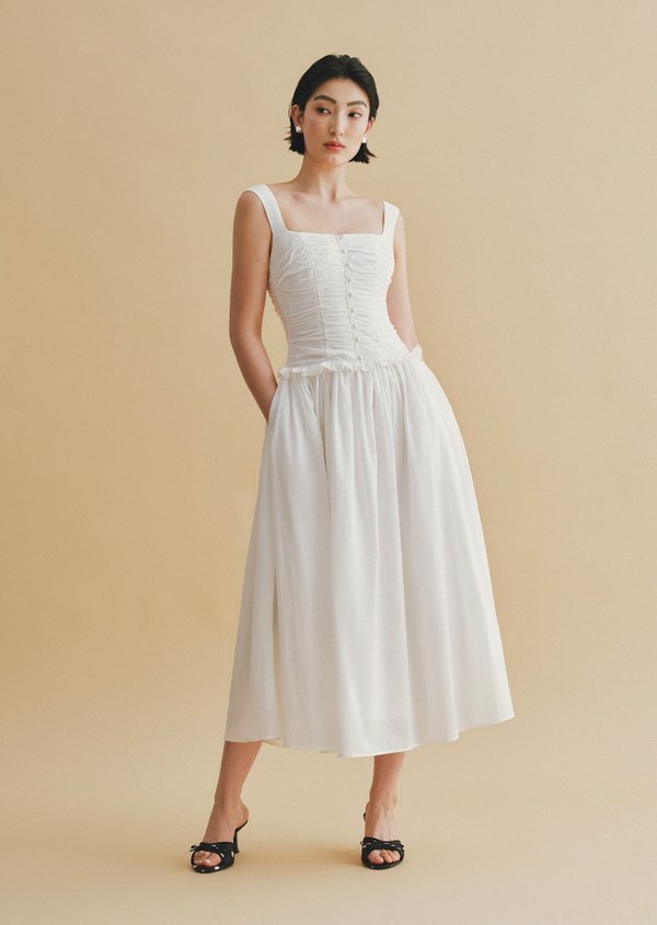 Capri Midaxi Dress - White