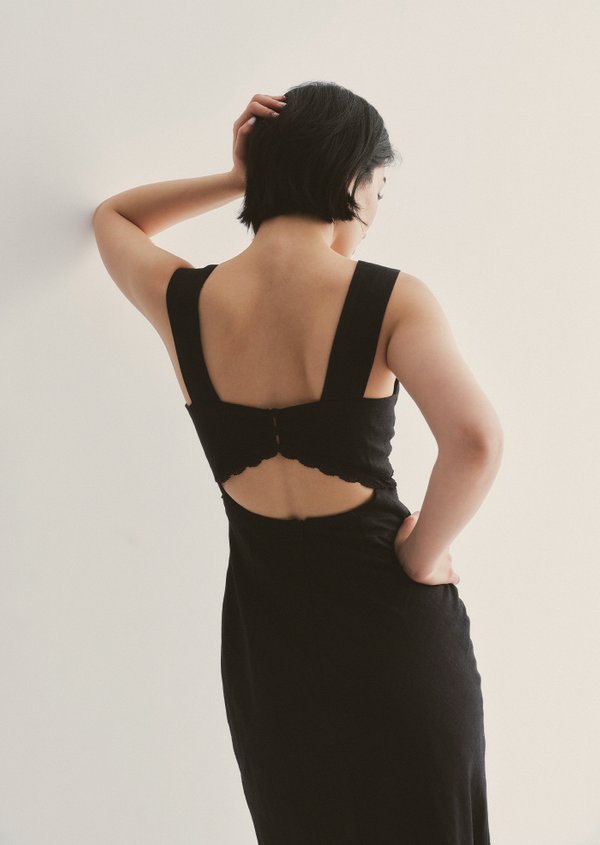 Madonna Midaxi Dress - Black