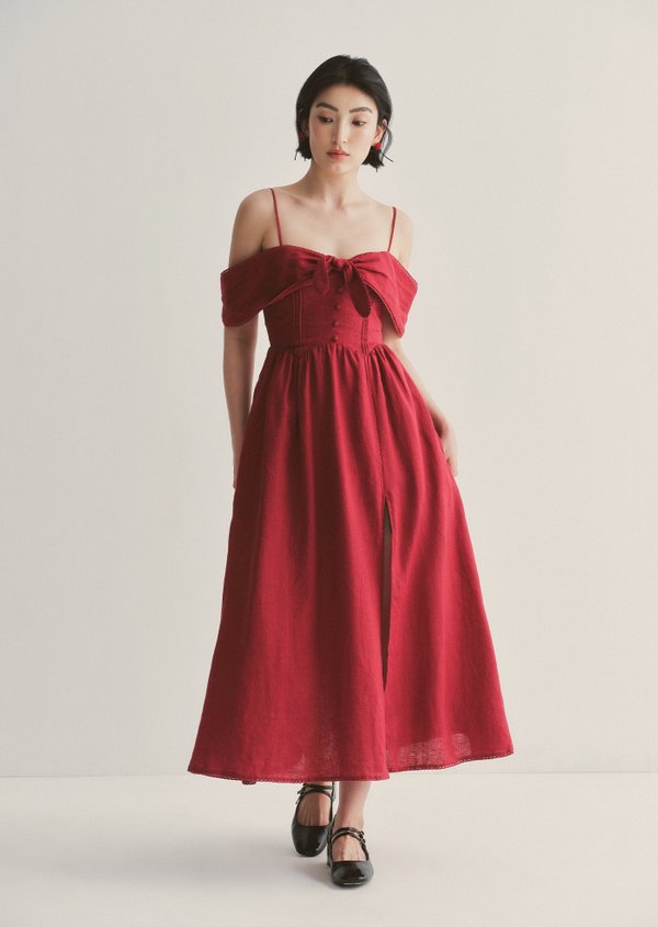 Kourtney Midi Dress - Wild Prune In Daylight | Caramel Monster