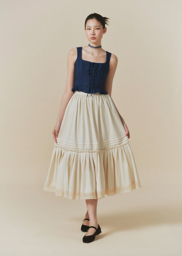 Jossie Midi Skirt - Cream Jossie Midi Skirt - Cream