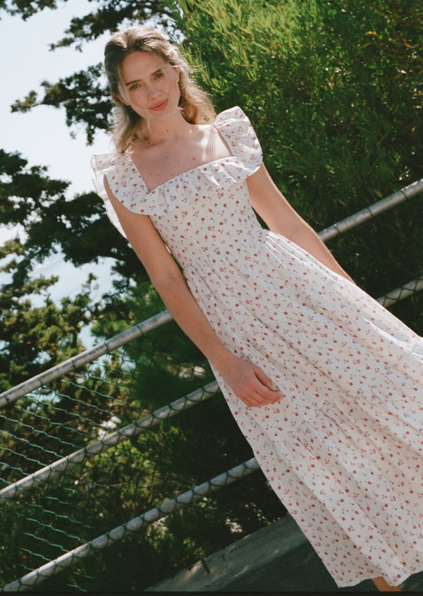 ⭐︎希少⭐︎CARAMEL VINTAGEFLORAL PRINT DRESS 8A LILI et NENE キッズ CARAMEL 2023SS KIDS WOVEN DRESS