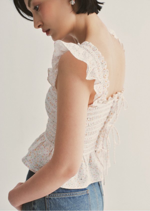 Hilary Top - Flowermarket In Sunlight