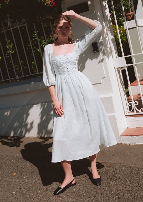 Lennox Midaxi Dress - Baby Blue