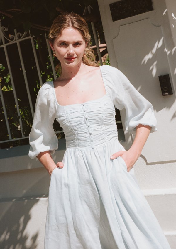 Lennox Midaxi Dress - Baby Blue