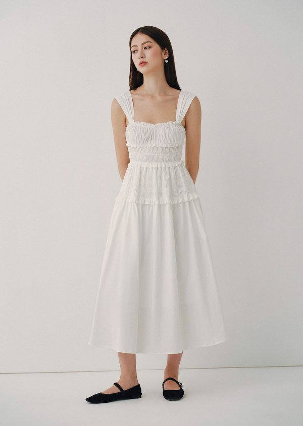 Viola Midaxi Dress - White Viola Midaxi Dress - White