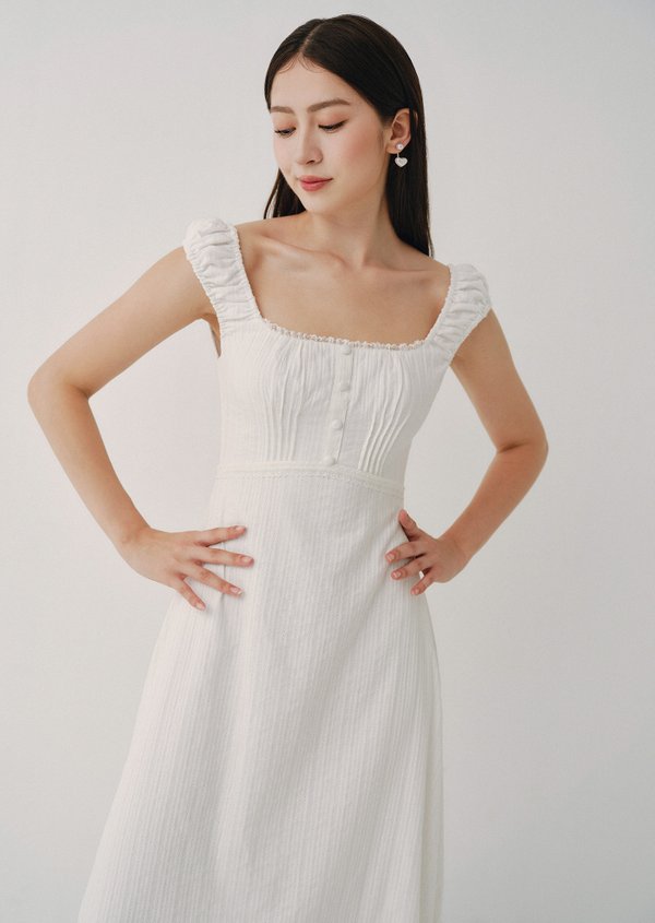 Zadie Midi Dress - White Zadie Midi Dress - White